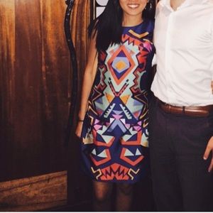 Bar III blue print dress